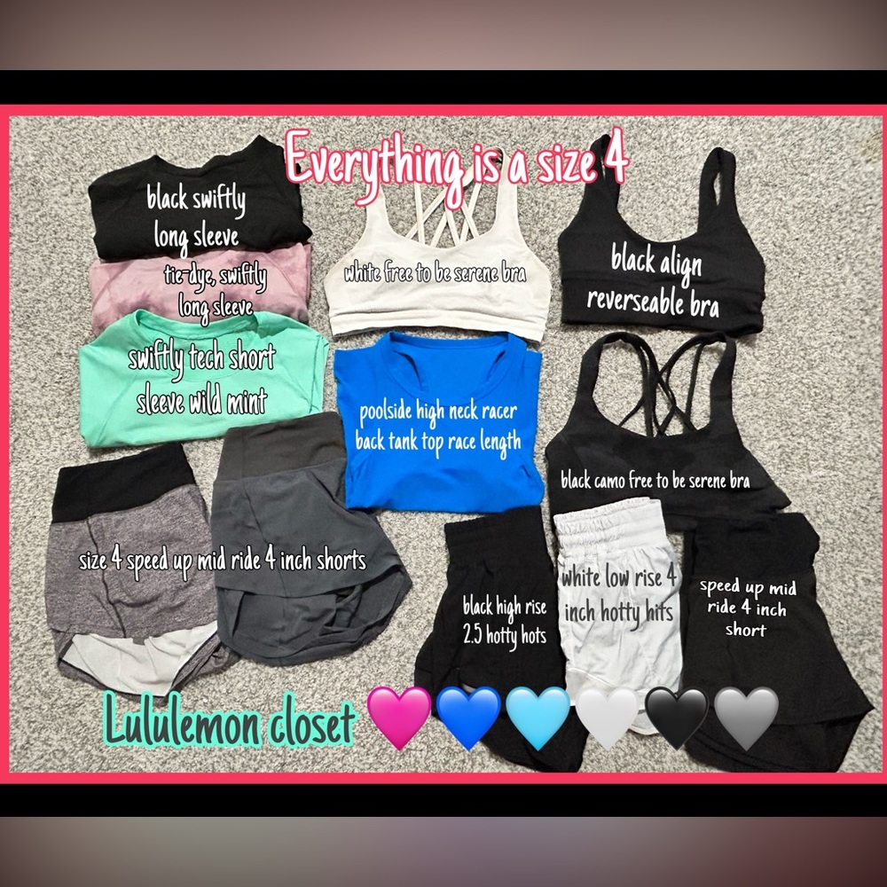 Lululemon closet(all size 4)